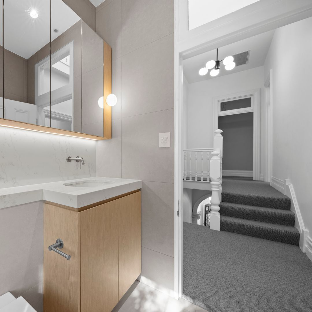 Interior painting residential stairsbathroom